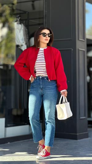 Koyu Mavi Boy Fit Jean 