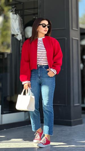 Koyu Mavi Boy Fit Jean 