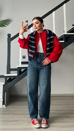 Koyu Mavi Skater Jean