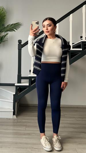 Navy Blue Original Brand Fleece Leggings