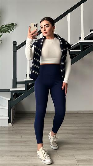 Navy Blue Original Brand Fleece Leggings