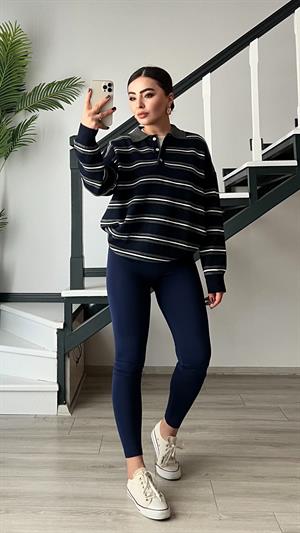 Navy Blue Original Brand Fleece Leggings
