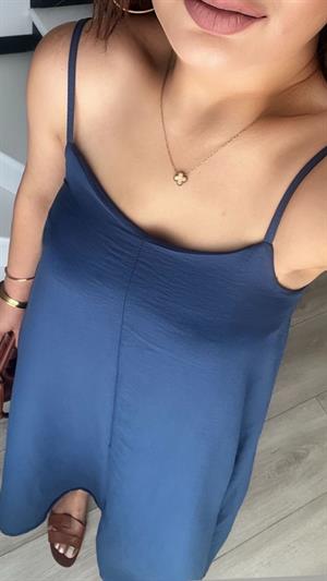 Lacivert Premium Askılı Elbise