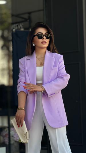 Lila Premium Oversize Blazer Ceket 