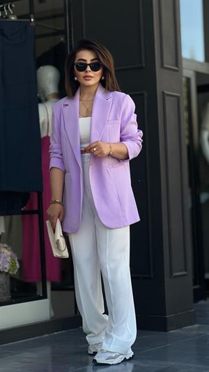 Lila Premium Oversize Blazer Ceket 