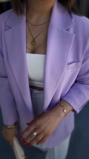 Lila Premium Oversize Blazer Ceket 