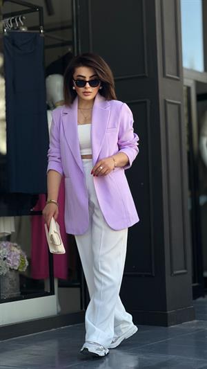 Lila Premium Oversize Blazer Ceket 