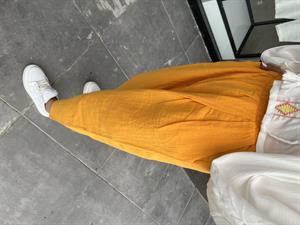 Mango Beli Lastikli Piliseli Müslin  Pantolon
