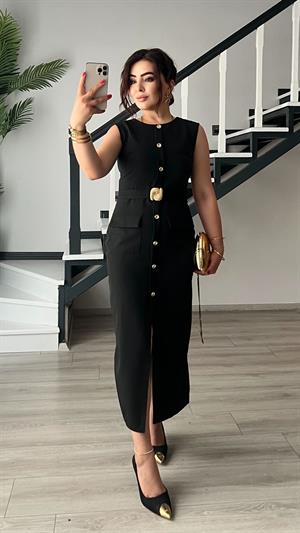 Marka Model Gold Toka Detaylı Elbise