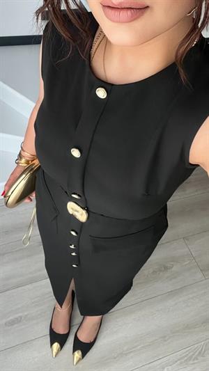 Marka Model Gold Toka Detaylı Elbise