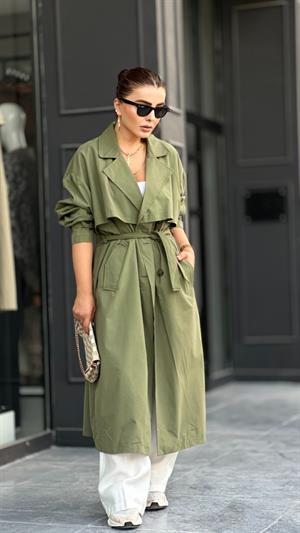 Marka Model Haki Oversize Trençkot