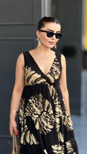 Brand Model Leopard Print 100% Cotton Dress
