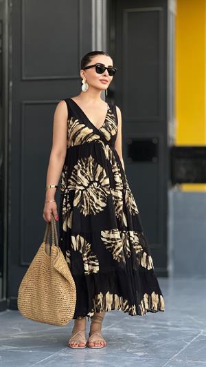 Brand Model Leopard Print 100% Cotton Dress