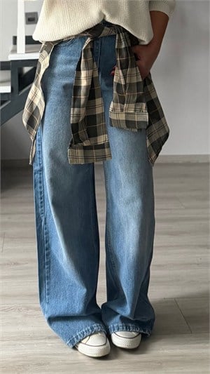 Mavi Gömlek Aksesuarlı Tencel Jean