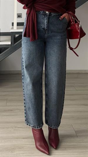 Mavi Orta Yıkama Yan Cep Skater Jean