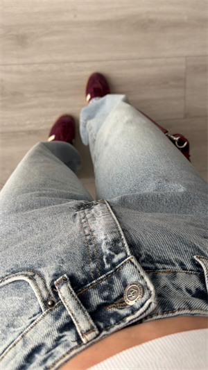 Mavi Yıkamalı Baggy Jean
