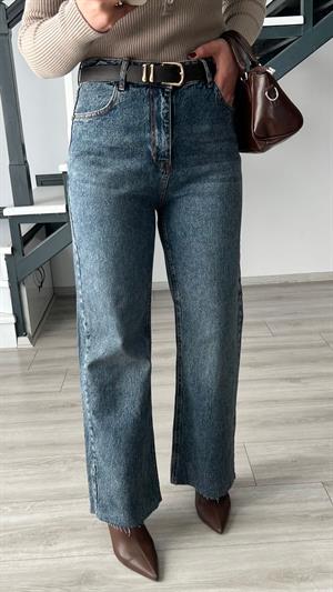Blue Washed Lycra Straight Jeans