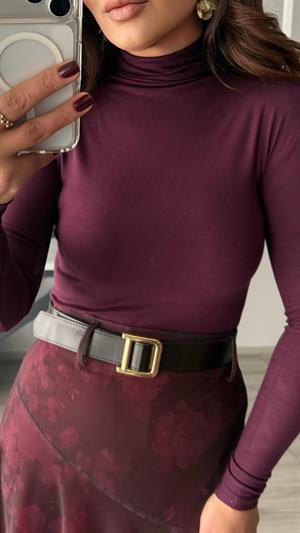 Plum Double Modal Fisherman Blouse