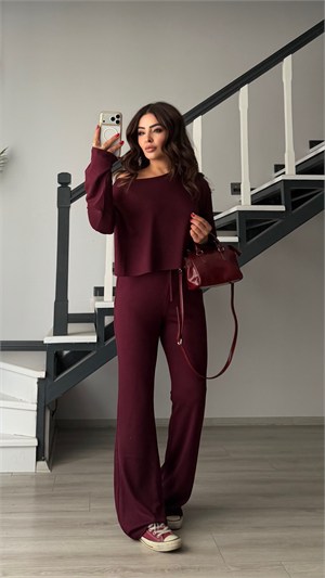 Damson Boat Neck Modal Set