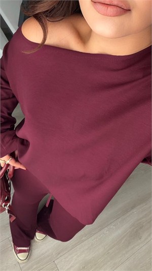 Damson Boat Neck Modal Set