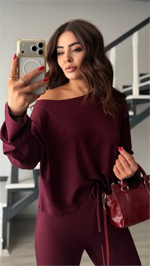 Damson Boat Neck Modal Set