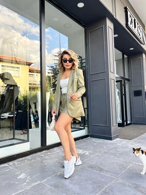 Olive Deri Ceket 