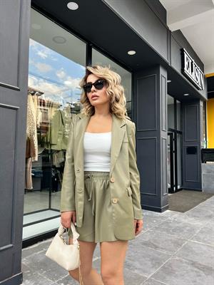 Olive Deri Ceket 