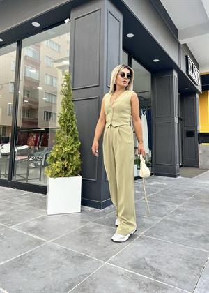 Olive Palazzo Pantolon 