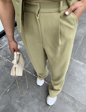 Olive Palazzo Pantolon