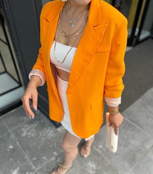Orange Keten Blazer Ceket