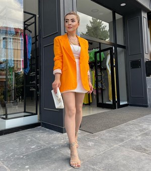 Orange Keten Blazer Ceket