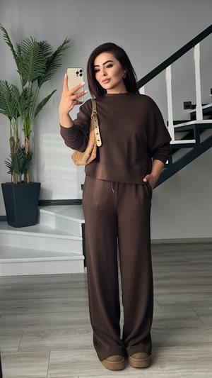 Orijinal Marka Acı Kahve Sweat - Pantolon Takım 