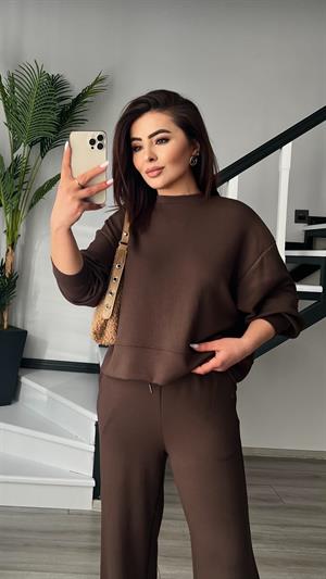 Orijinal Marka Acı Kahve Sweat - Pantolon Takım 