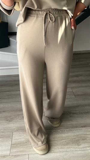 Orijinal Marka Bej Sweat - Pantolon Takım