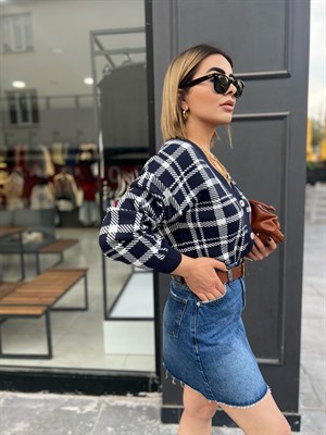 كارديجان مخطط باللون الكحلي من ماركة أوريجينال براند