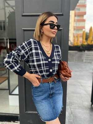 كارديجان مخطط باللون الكحلي من ماركة أوريجينال براند