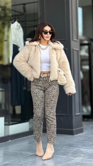 Orijinal Marka Leopar Desen Boy Fit Jean 