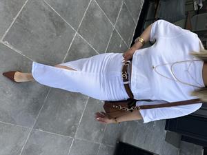 Orjinal Marka Beyaz Denim Etek