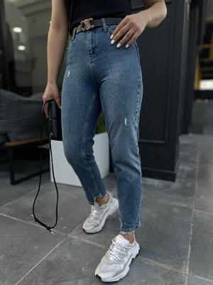 Paça Detaylı Mom Jean