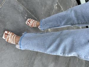 Paça Detaylı Vintage Slim Jean
