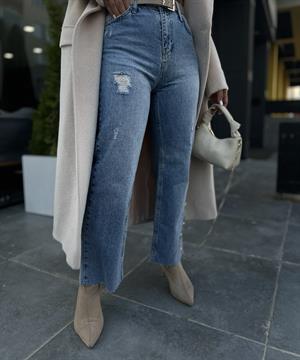 Paçası Kesik Wide Leg Jean 
