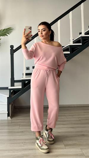 Pembe Modal Sweat-Pantolon Takım