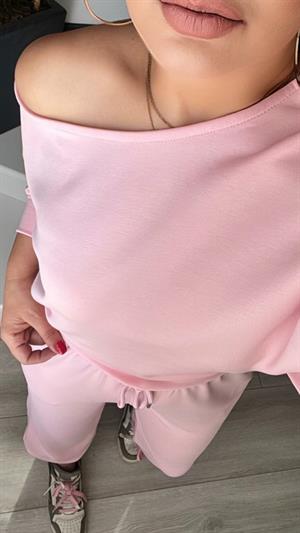 Pembe Modal Sweat-Pantolon Takım