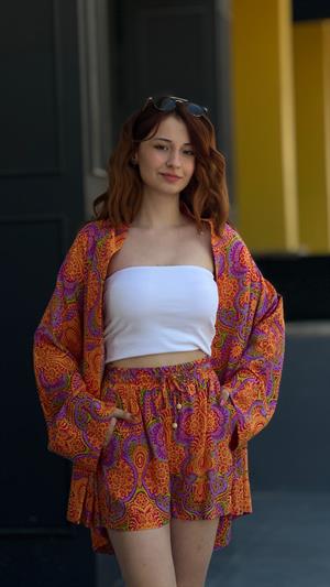 Renkli Kimono Takım 