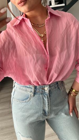 Şeker Pembe Modal Gömlek