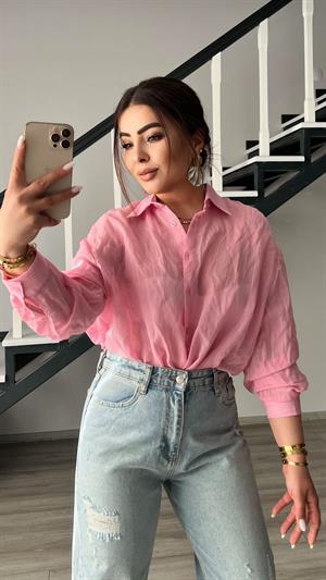Şeker Pembe Modal Gömlek