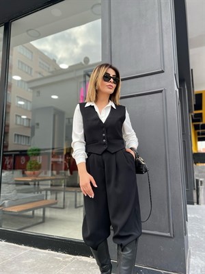 Black Lined Vest