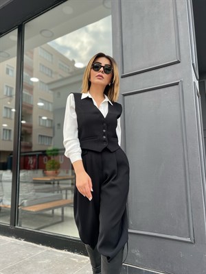 Black Lined Vest
