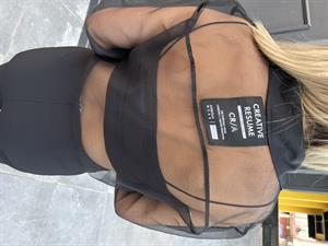Black Double Pocket Tulle Shirt