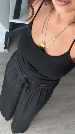 Black Thin Strap Polyamide Camisole